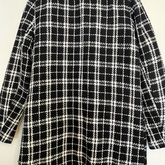 Carolina Belle Montreal Women's Black Plaid Long Blazer | Size XS - Picture 3 of 9